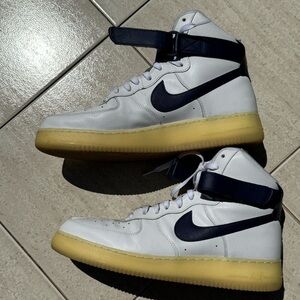 Nike High-Top Sneakers - White and Navy
